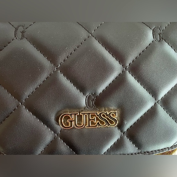 GUESS Black Quilted Crossbody Bag - Picture 4 of 6